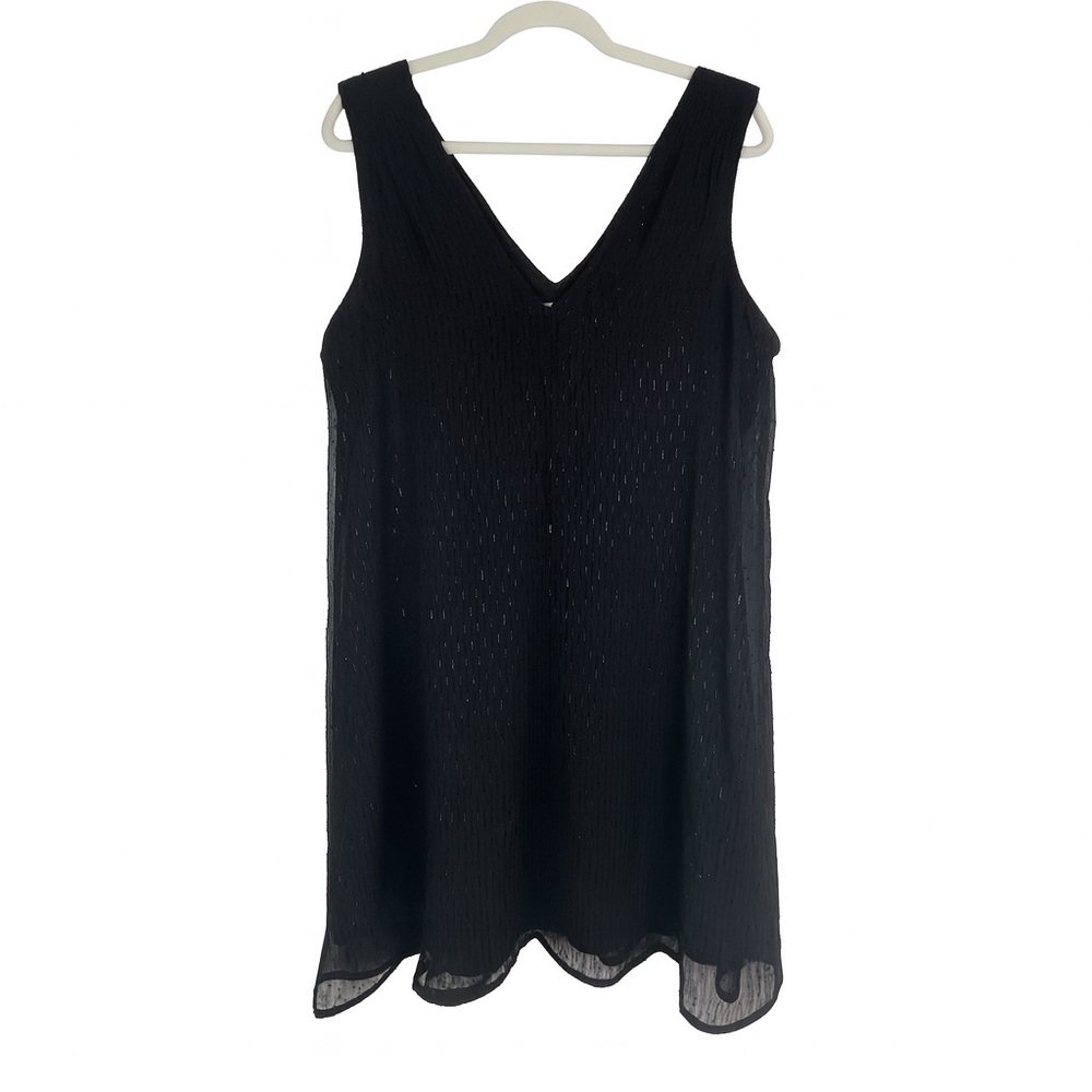 Madewell Black Silk Sleeveless V-Neck Dress Size 10